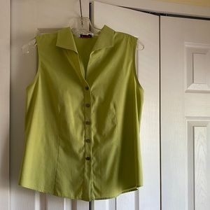 Talbots sleeveless button down shirt